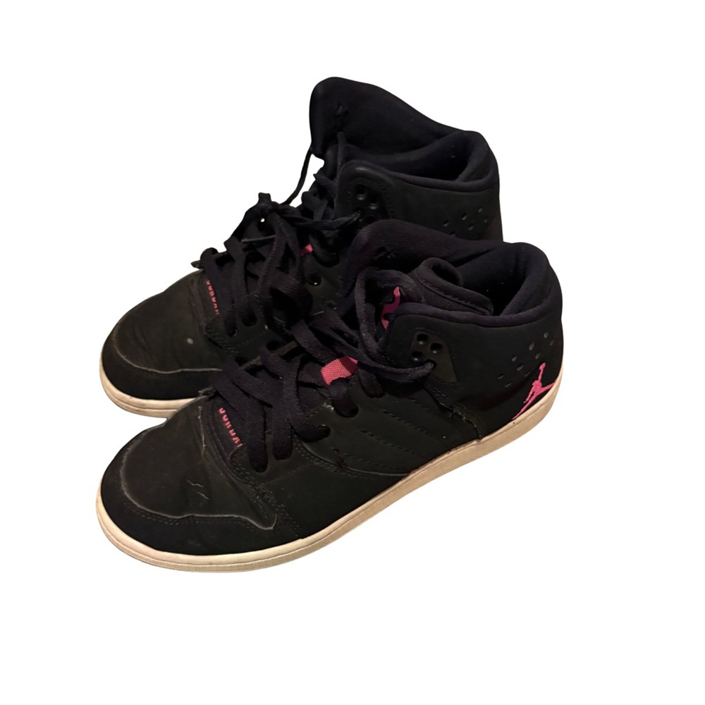 Jordan Black and Pink Women's Sneakers